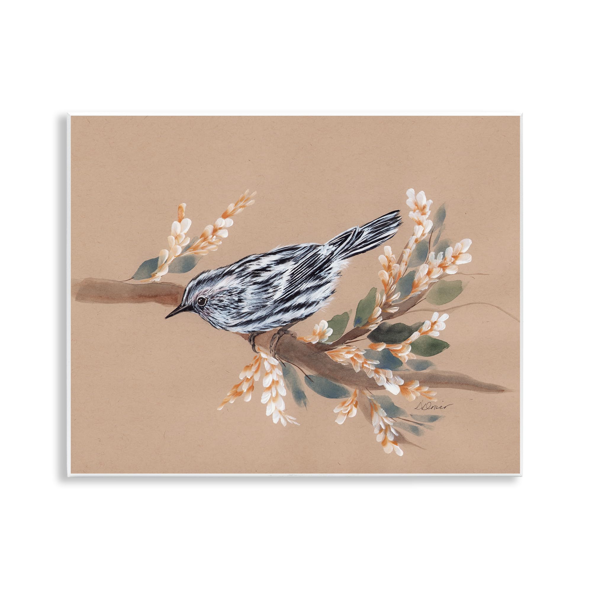 Stupell Industries Bird on Delicate Branch Wall Plaque Art, design by Cady Driver, 11 x 14