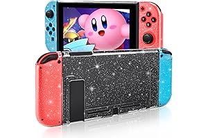 DLseego Nintendo Switch Travel Cover - Dockable Glitter Protective Case