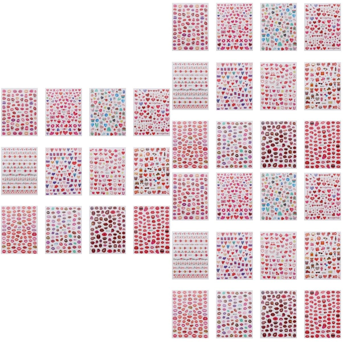 Didiseaon 3 Juegos Pegatinas Para Uñas De San Valentín Cordón Cáscara Adhesivos Manicura San Valentín Decoración Uñas San Valentín Pegatina De Manicura Arte De Uñas Pegatinas 12 Hojas * 3