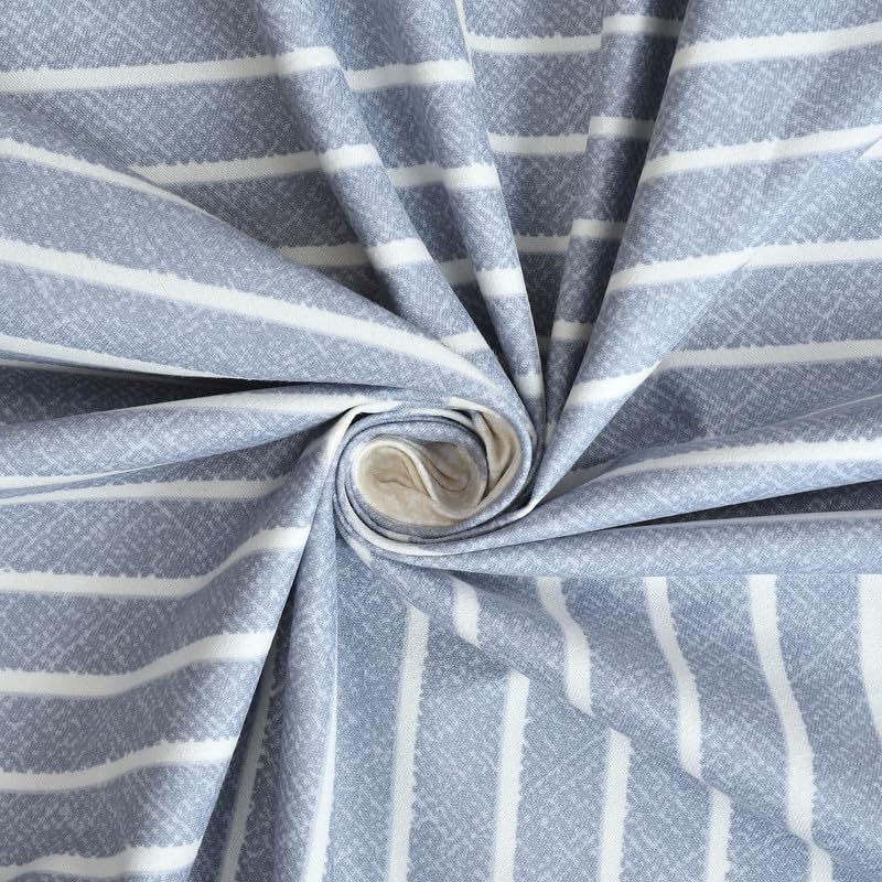 Image of NHD HOME Pure Cotton All Round Elastic Fitted Bedsheets for Double Bed with 2 King Size Pillow Covers 220 TC Supersoft |Wrinkel Free Bed Cover Size - 72x78+10 inches, Grey & White