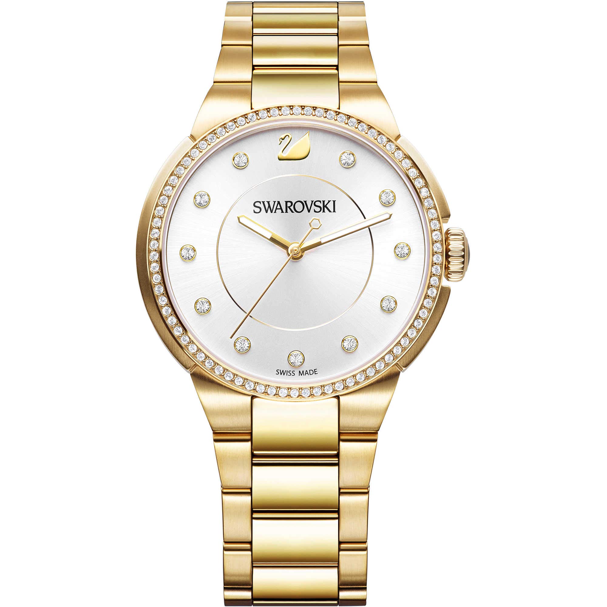 Swarovski City Yellow Gold Tone Armbanduhr