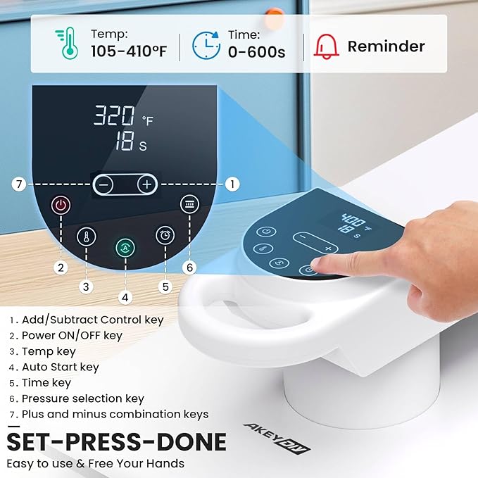 Prensa Térmica Automática para Camisetas AKEYDIY 15x15 Pulgadas miniatura 3