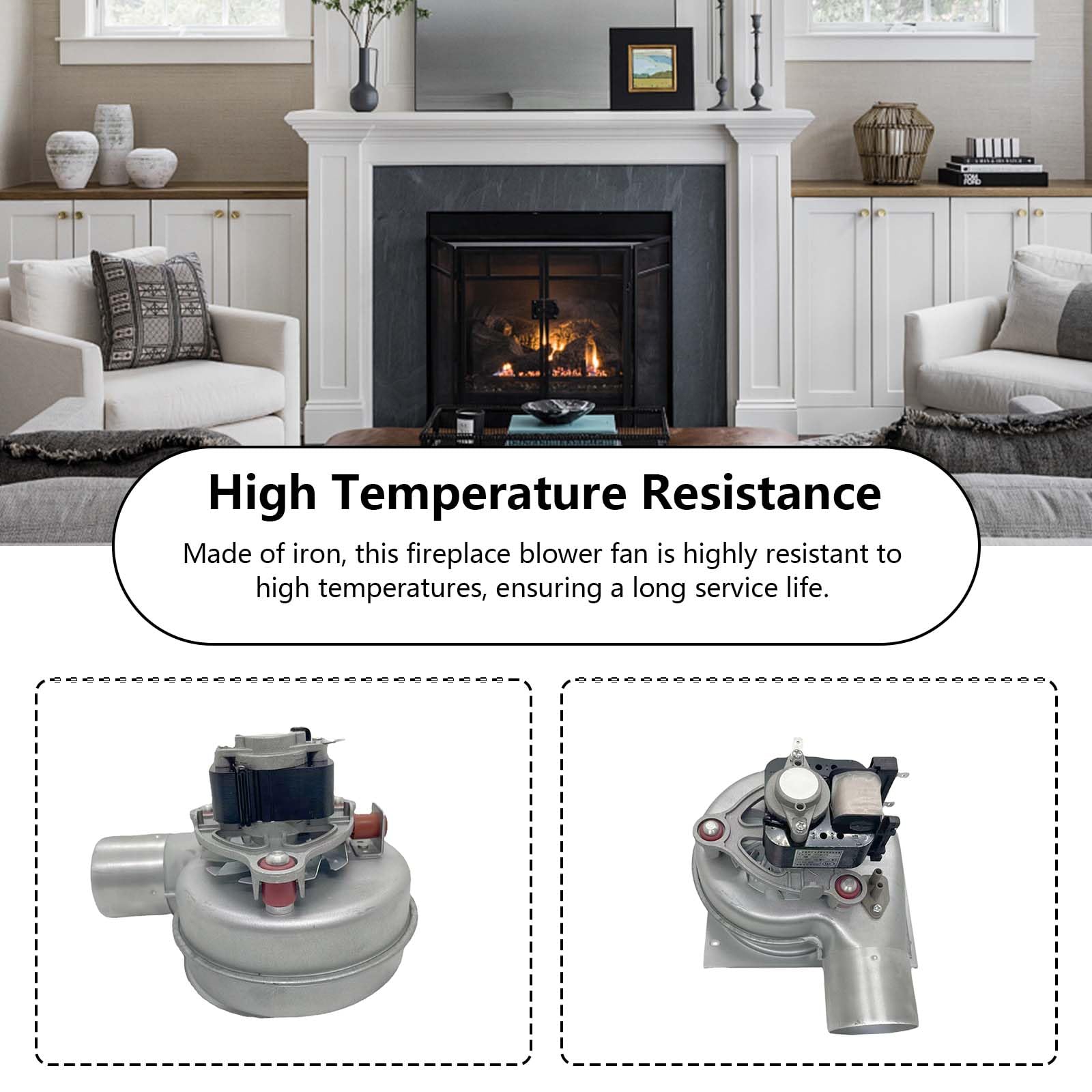 Soplador De Chimenea, Ventilador De Caldera De 35 W Ventilador De SuccióN De Acero Inoxidable Resistente A La CorrosióN Adecuado Para Gabinetes, Infladores, Parrillas Y Diversas Escenas