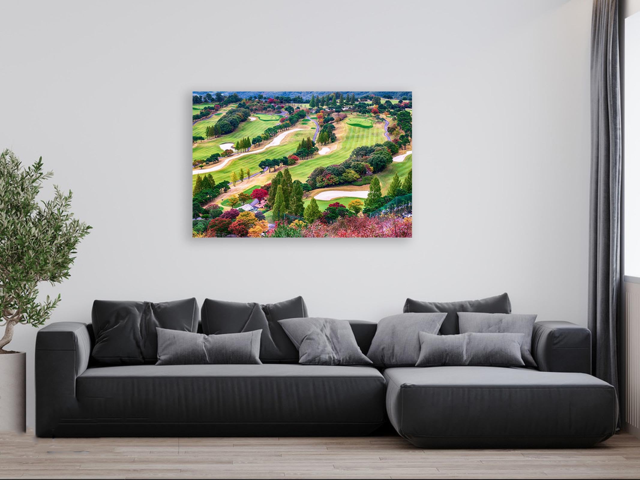 Quadri di decorazione da parete della foresta, stampe su tela di paesaggi autunnali, stadio autunnale, immagini decorative per soggiorno, 60 x 85 cm (23,7 x 33,4), solo tela