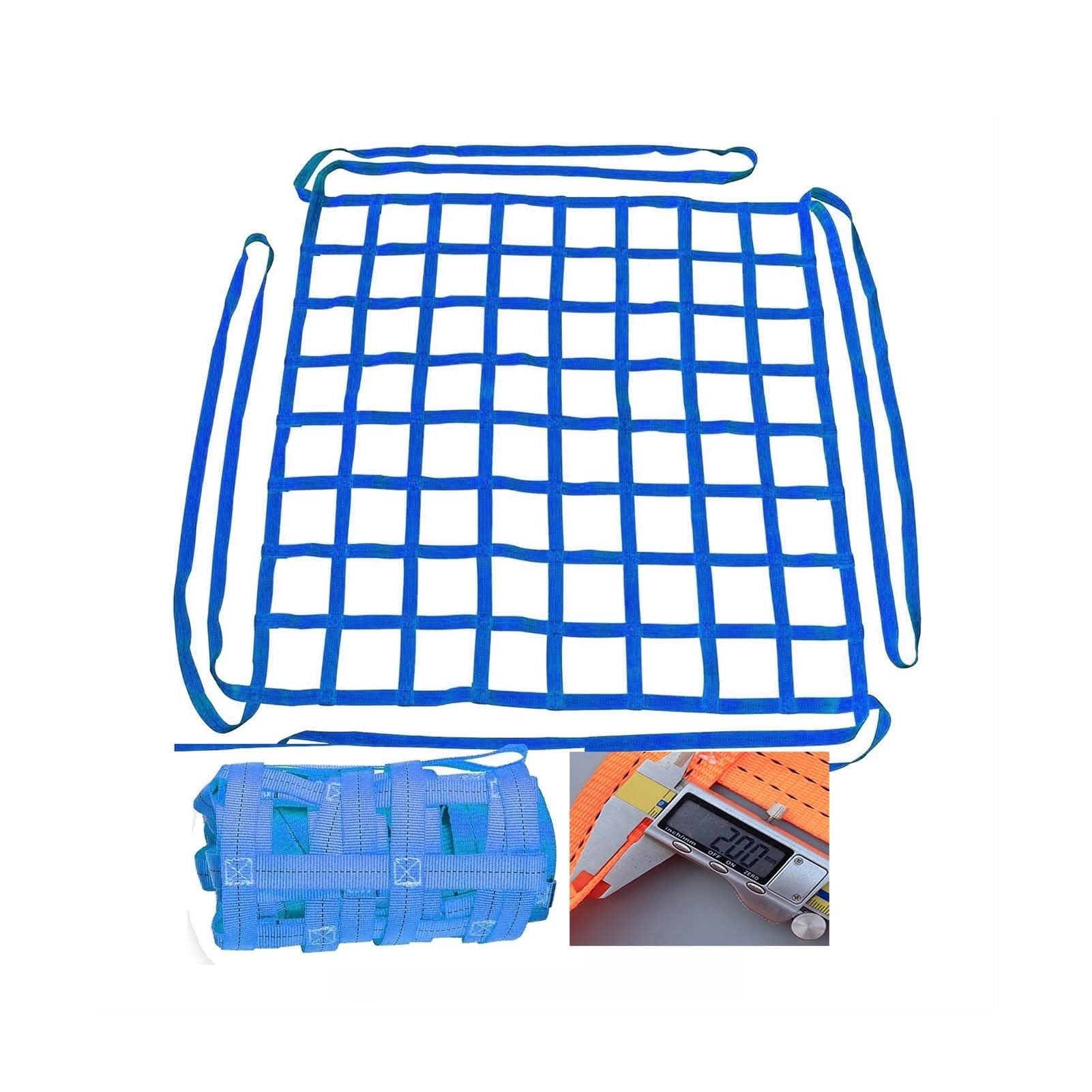 Rete per sollevamento carichi pesanti, 3 maglie resistenti agli strappi, per lavori edili e rimorchi, supporta 3,5 tonnellate, ideale per sollevamento e spostamento di attrezzature