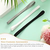 Vista 7 de WILLBOND 12 diademas deportivas delgadas y antideslizantes, bandas para el cabello con agarre de silicona antideslizante, bandas para el sudor