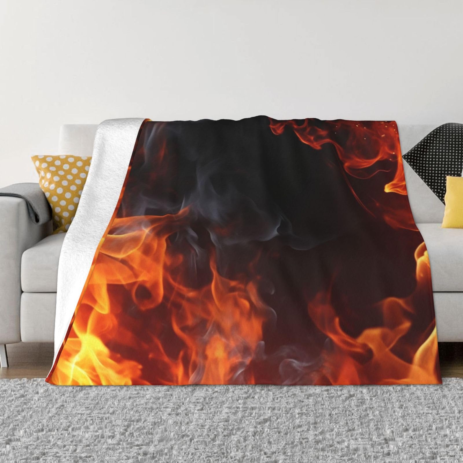 Jeté de lit en microfibre de flanelle supérieure au toucher velours élégant