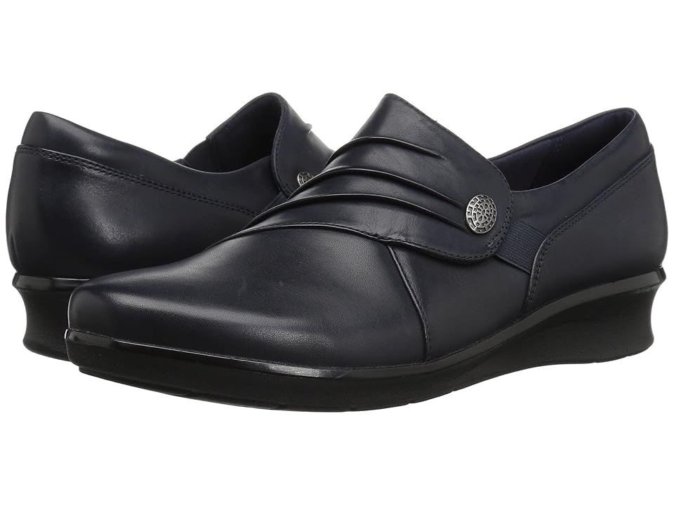 

Clarks Hope Roxanne (Navy Leather) Women's Shoes, Blue