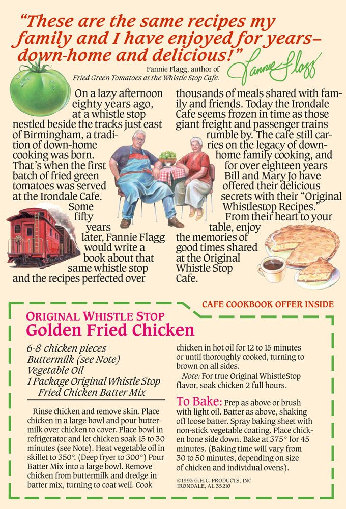 Original WhistleStop Cafe Recipes | Batter Mix for Chicken, Baked or Fried (3 Pack)