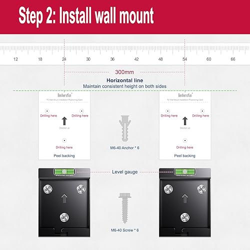 Miniatura 6 de Soporte de pared para TV ultradelgado, capacidad resistente de 200 libras, diseño totalmente metálico anticaídas, soporte de TV de montaje en pared