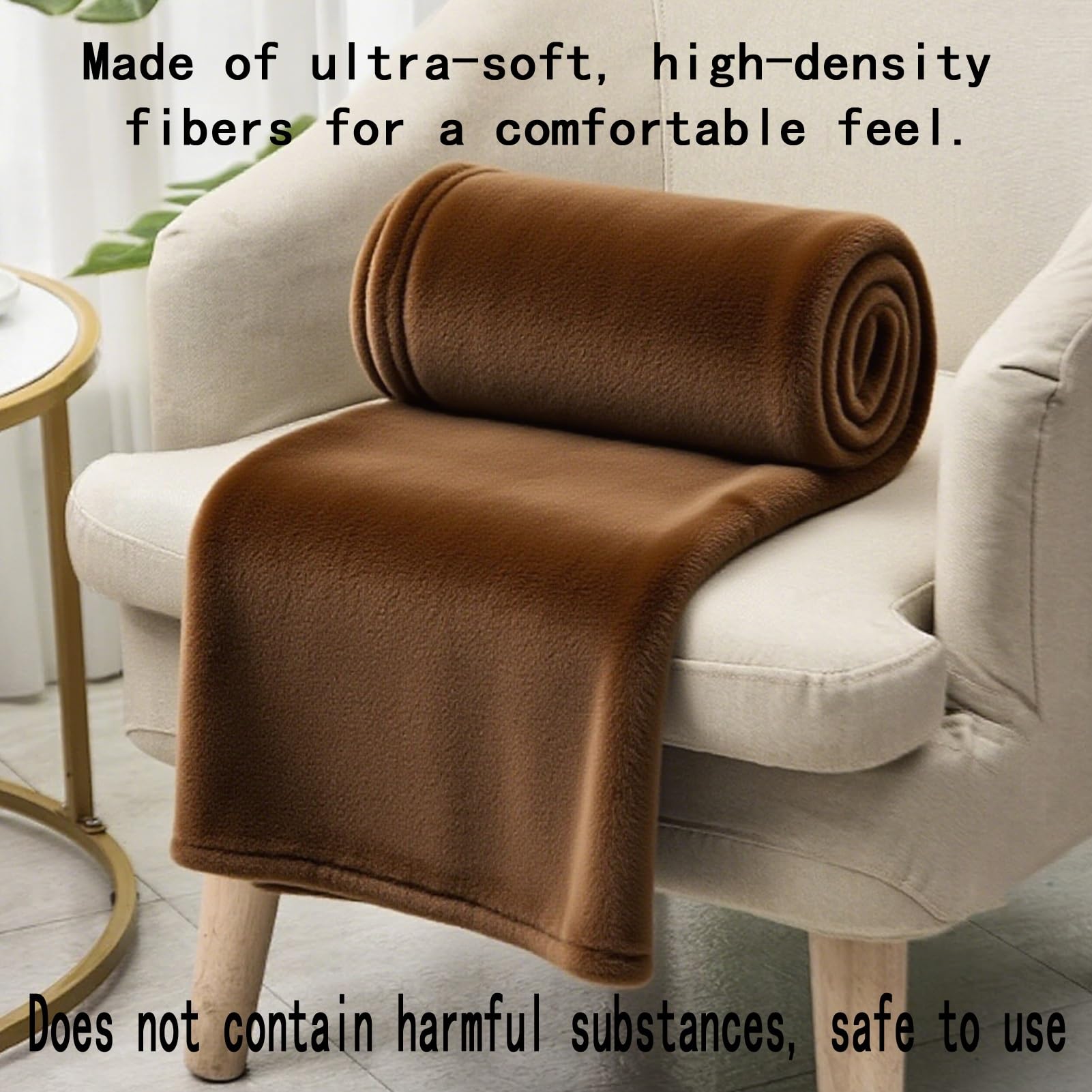 Kuscheldecke 200 x 300 cm Weich & Waschbar Kuscheldecke Fleecedecke Geeignet für Alle Jahreszeiten für Sofa Schlafzimmer, braun
