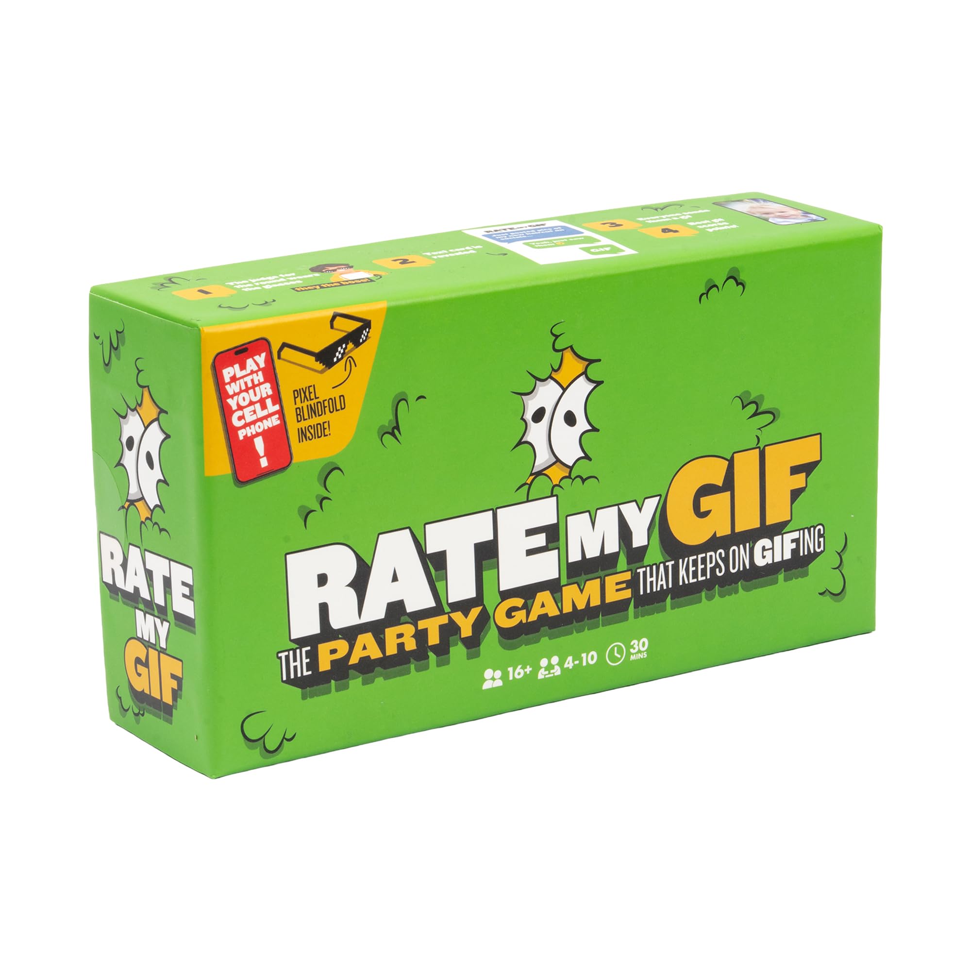 Professor PUZZLE Rate My Gif Party Game | Hilarious Adult Card Game Using Reaction GIFs on Your Phone | Funny Group Game with Pixelated Glasses | Ideal for Parties | Great Ages 16+