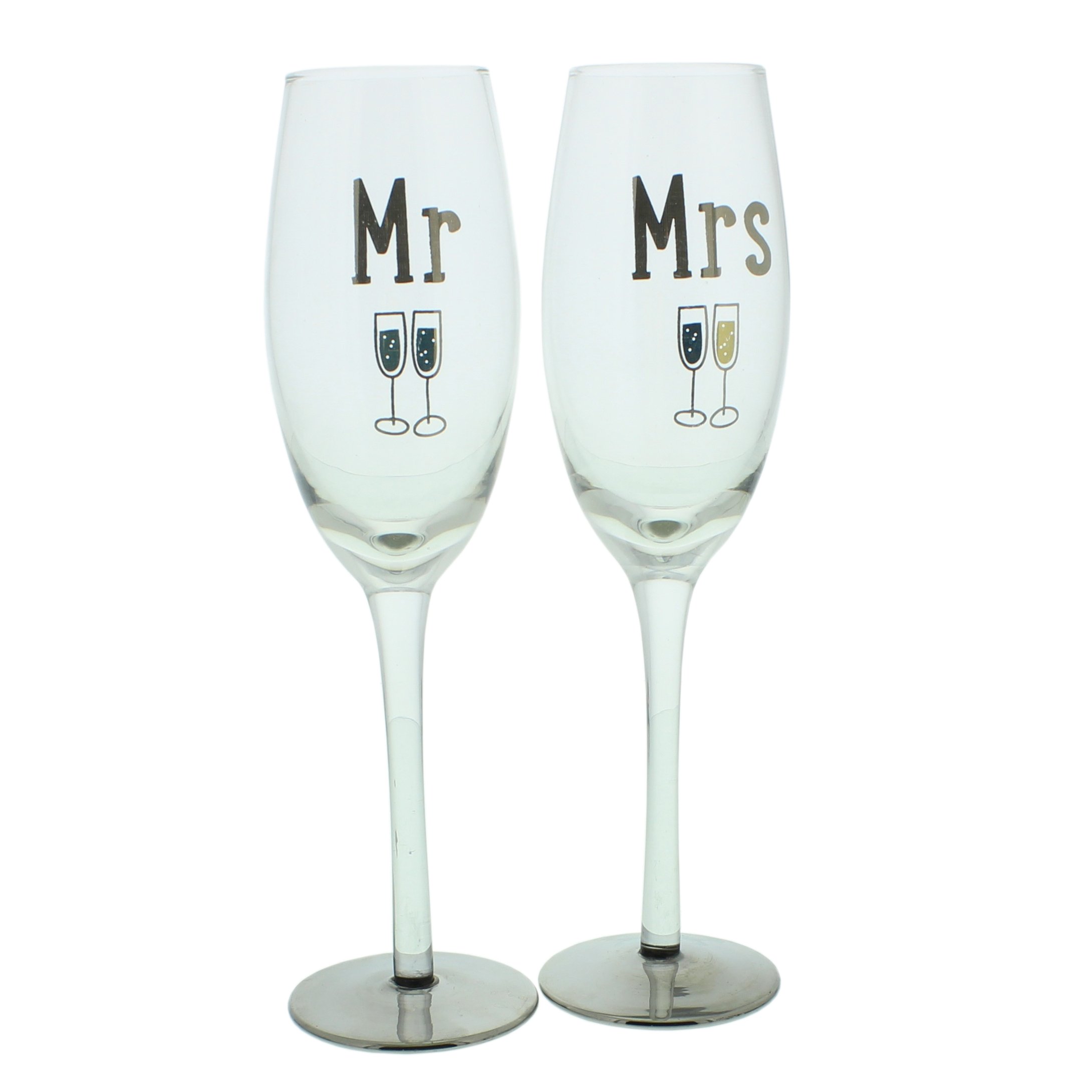 Flûtes à champagne mariage gravées haut de gamme boîte cadeau