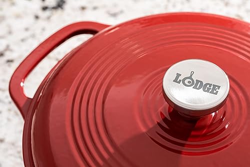 Vista 93 de Lodge - Horno holandés esmaltado, 6 cuartos de galón, color lila