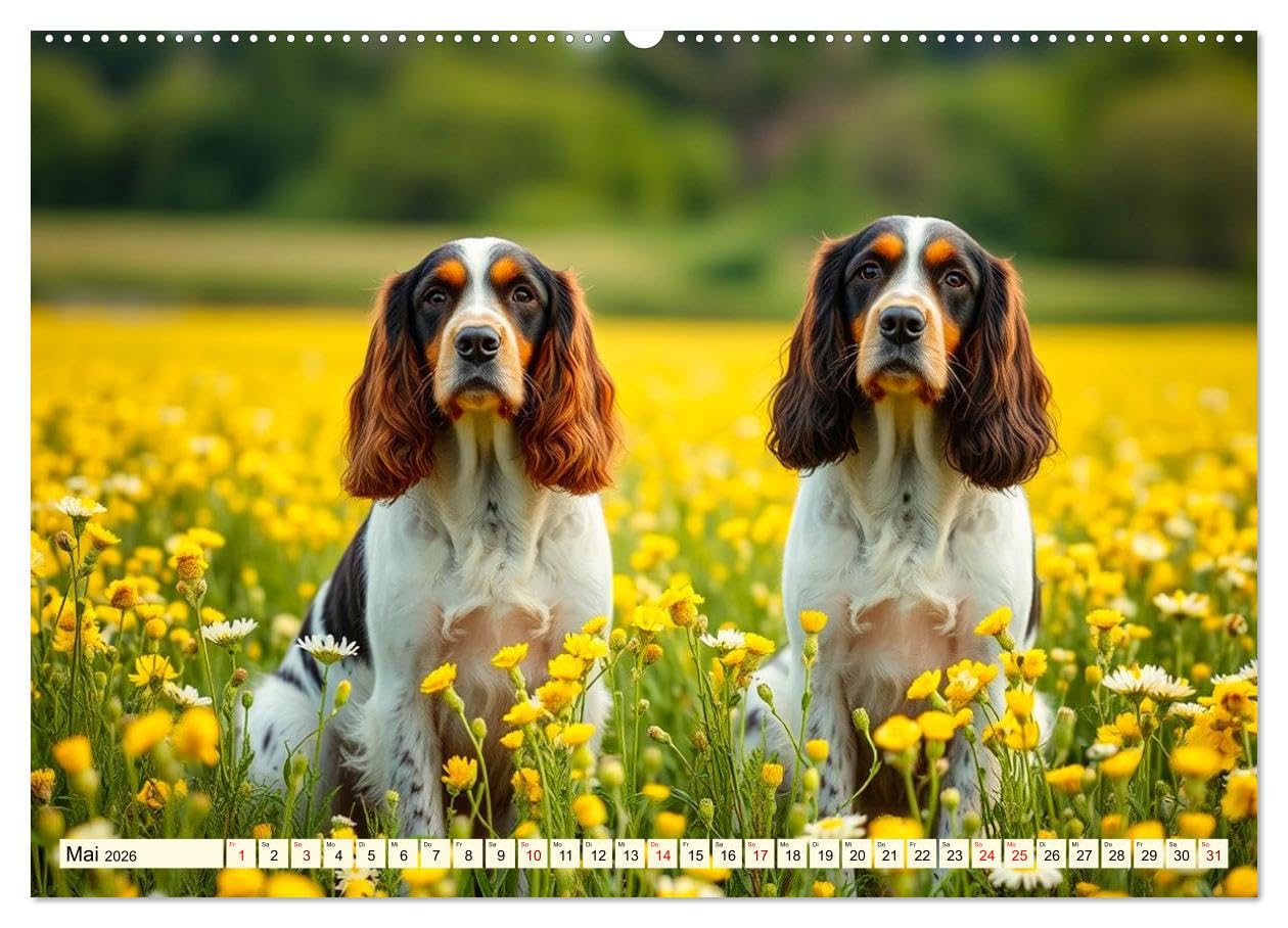 American Cocker Spaniel (hochwertiger Premium Wandkalender 2026 DIN A2 quer), Kunstdruck in Hochglanz: Zauberhafter Familien-und Begleithund (CALVENDO Tiere)