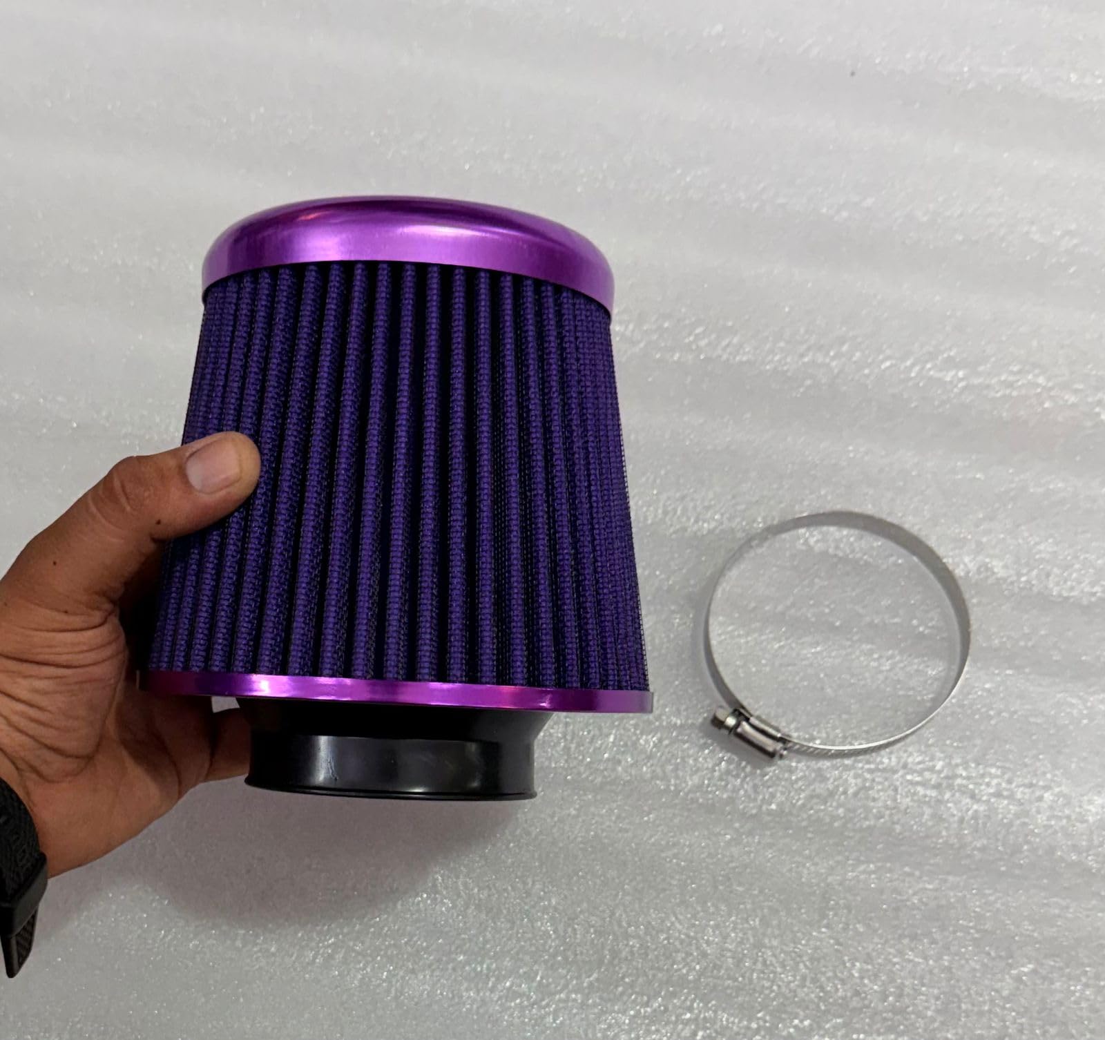 Purple New K&N Heavy Filter PERFORMANCE 3" 75mm SUV Cold Air Intake Vent Cone Suitable Cleaner Cold Air Intake SUV Heavy Filter for all Cars Stylish-image-25