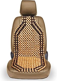 DHANVINE Car Wooden Bead Seat Back Massage Cushion, Bamboo Seat for Comfort in Your Travel Experience Seat Cover Compatibl Price In India