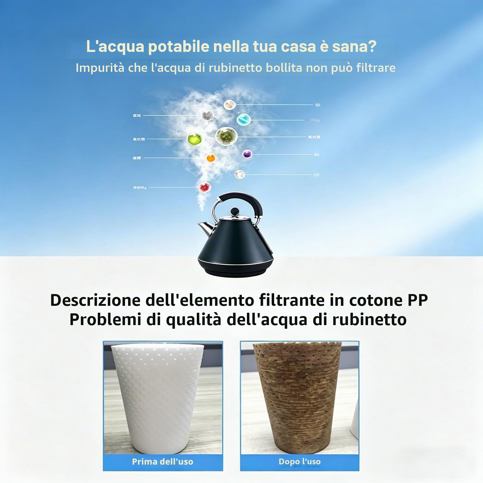 Depuratore Acqua Domestico, Distributore Calda A Quattro Stadi Di Filtrazione Purificatore Acqua Alimentazione Da Rete Idrica 3 Modalità Di Temperatura Dell'acqua Per Casa, Ufficio