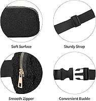 Vista 90 de Riñonera cruzada para mujeres y hombres, bolsa para cinturón para senderismo con correa ajustable, riñonera para correr, entrenamiento, deportes