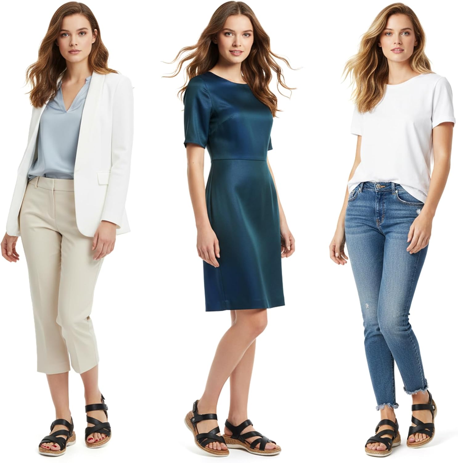 Littleplum Women's Flat Sandals With Arch Support Open Toe Comfortable Adjustable Walking Sandals for Summer Beach Travel - Image 6