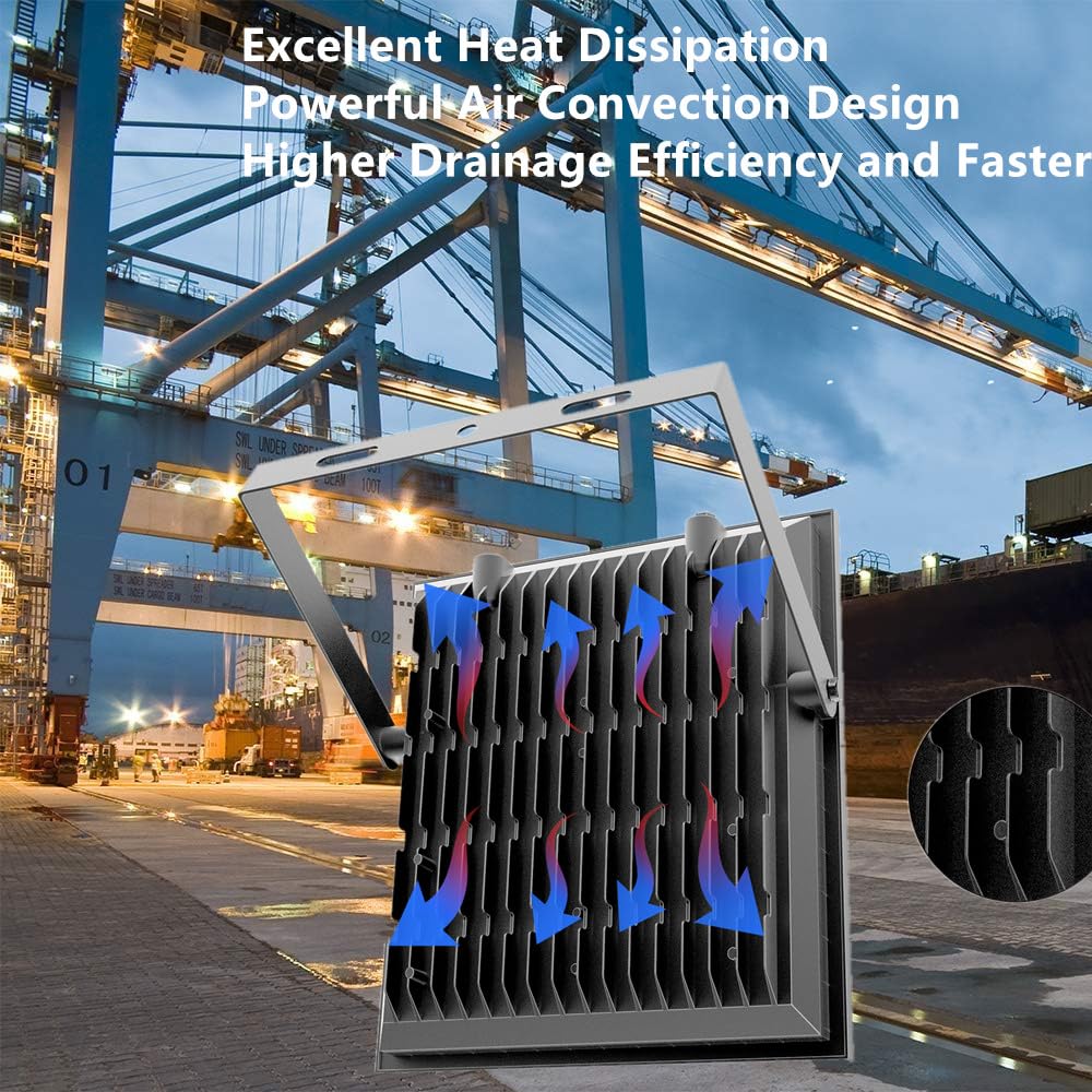 300W LED Strahler Außen, 30000LM Flutlicht Aussen IP66 Aussenstrahler 6500K Fluter Kaltweiss Scheinwerfer Flutlichtstrahler fur Hinterhof Auffahrt Garage Flur