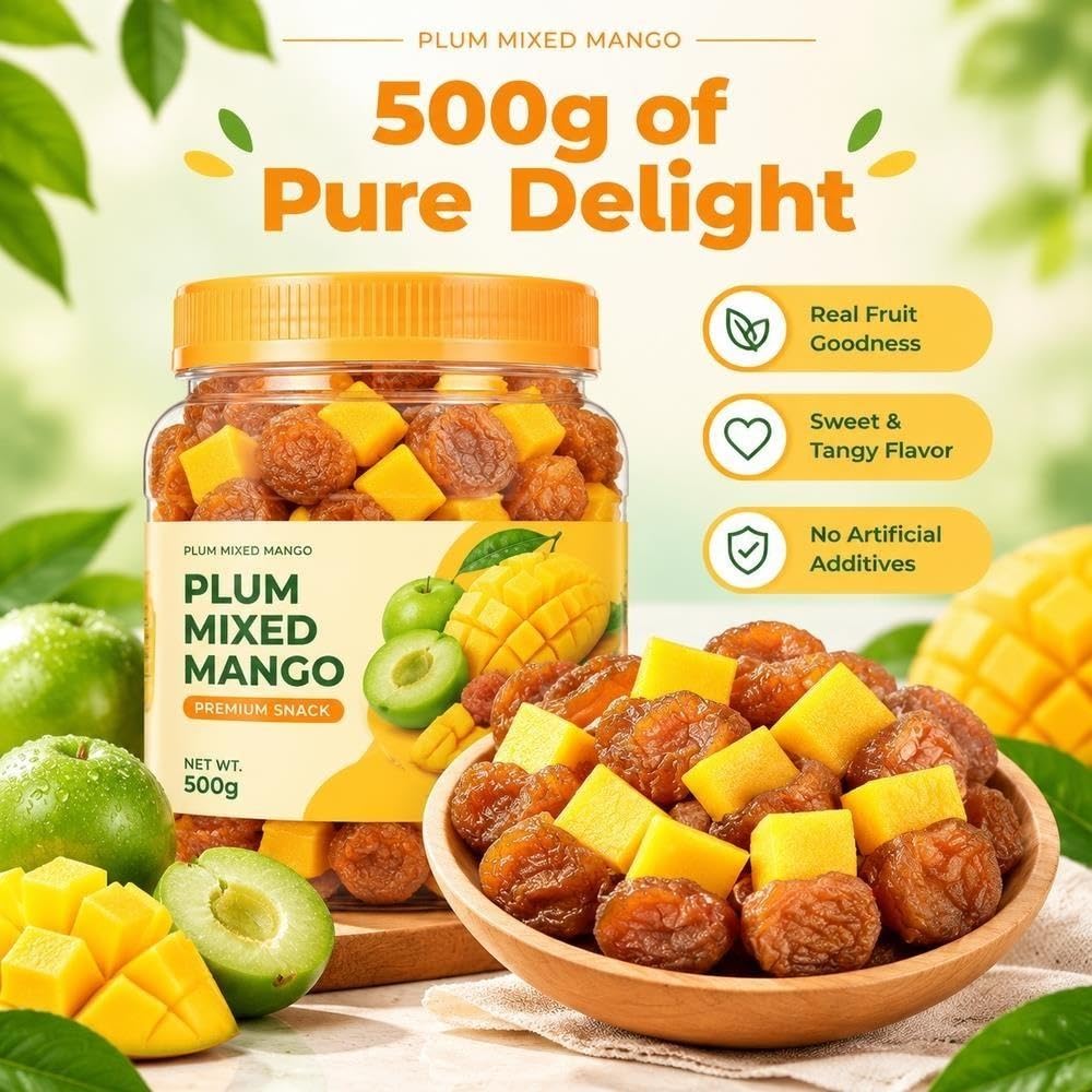 Snack de Frutas Ciruela y Mango Tarro 500g