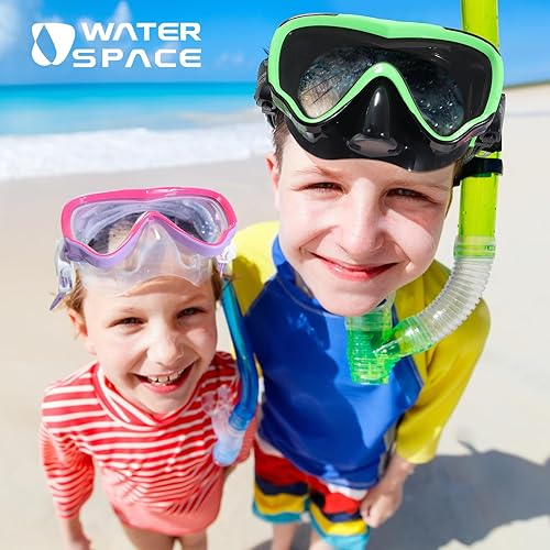 Miniatura 7 de Water Space Gafas de natación para niños con cubierta de nariz para niños y jóvenes de 3 a 15 años, lentes antiroturas con protección UV, sin fugas