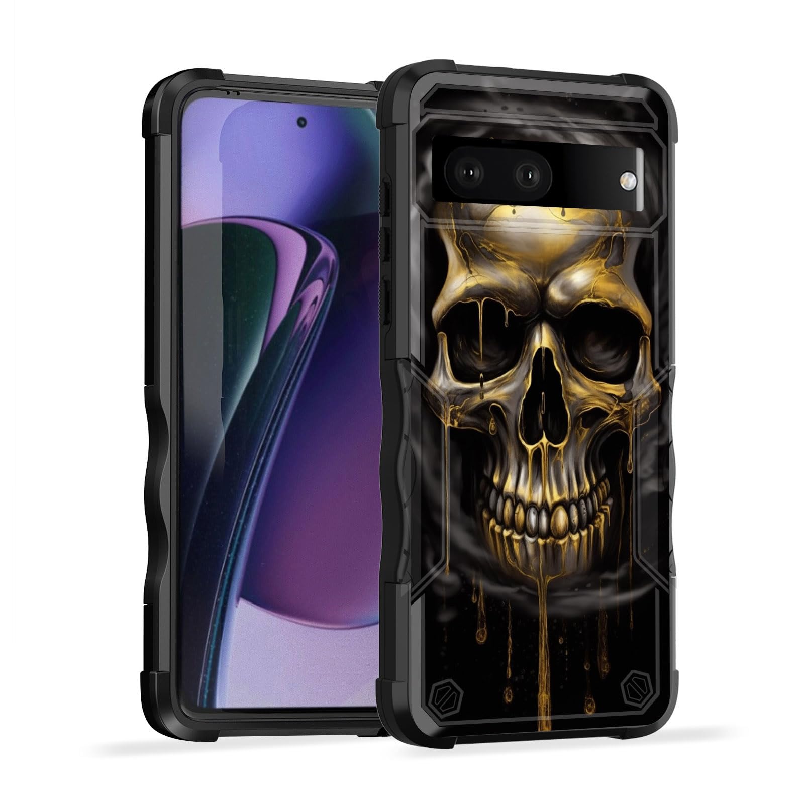 EFGWSDER for Pixel 7A Case,[Dual Layer][10 FT Military Grade Drop Protection] [Non-Slip] Heavy Duty Shockproof Case for Go...