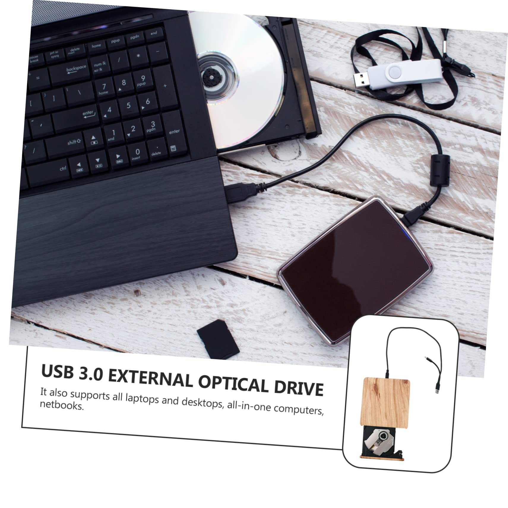 Grabadora De DVD CD USB Tipo-c Compatible Laptop y Pc para Copia De Seguridad Instalación De Sistemas y Reproducción Películas