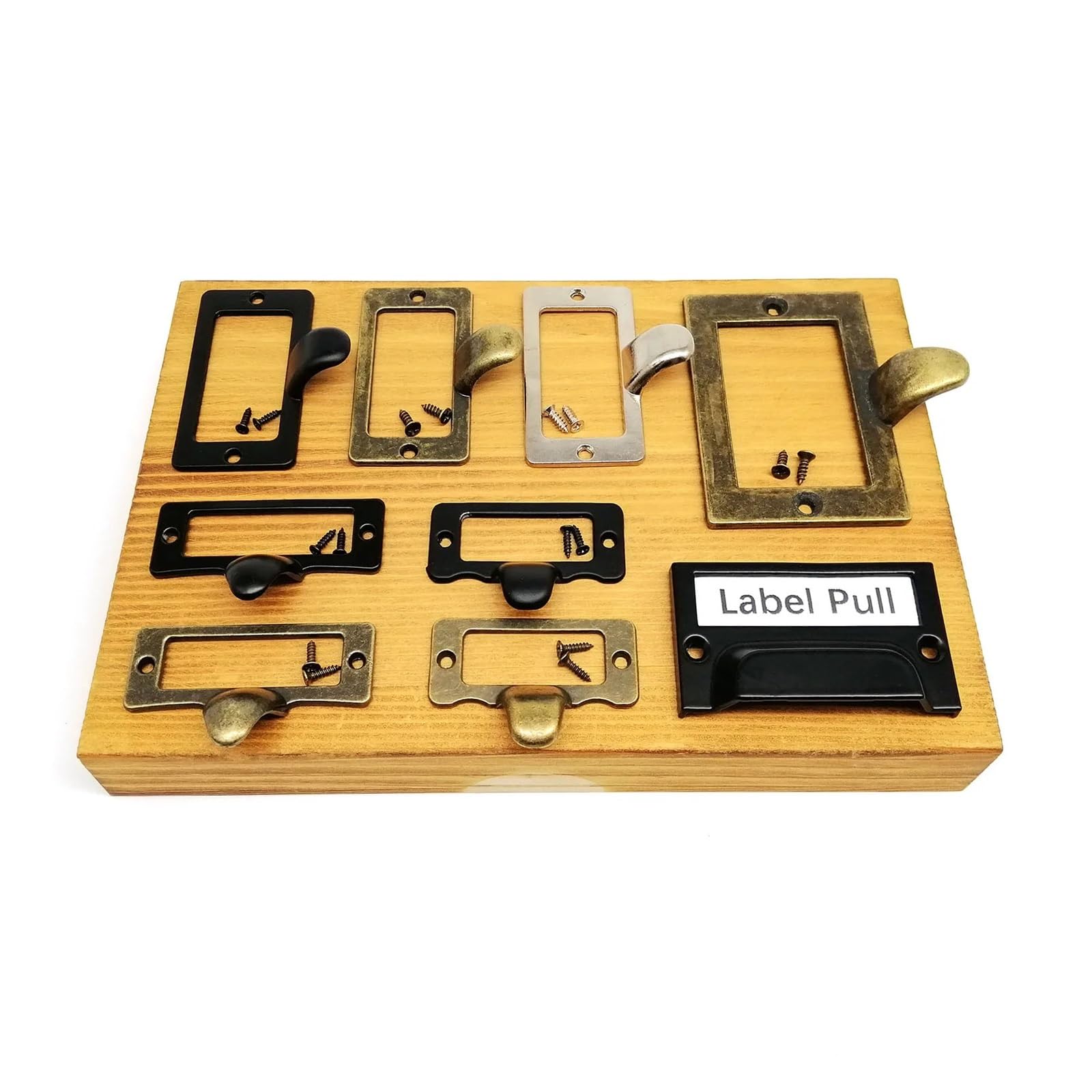 Lot de 50 porte-étiquettes de tiroir vintage antiques pour meubles, classeurs, tiroirs, bureau, bibliothèque, étagères