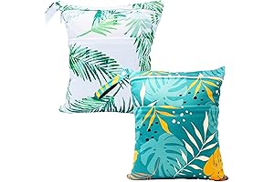 Green Leaf Wet Dry Bag for Swimsuit and Every Day Use