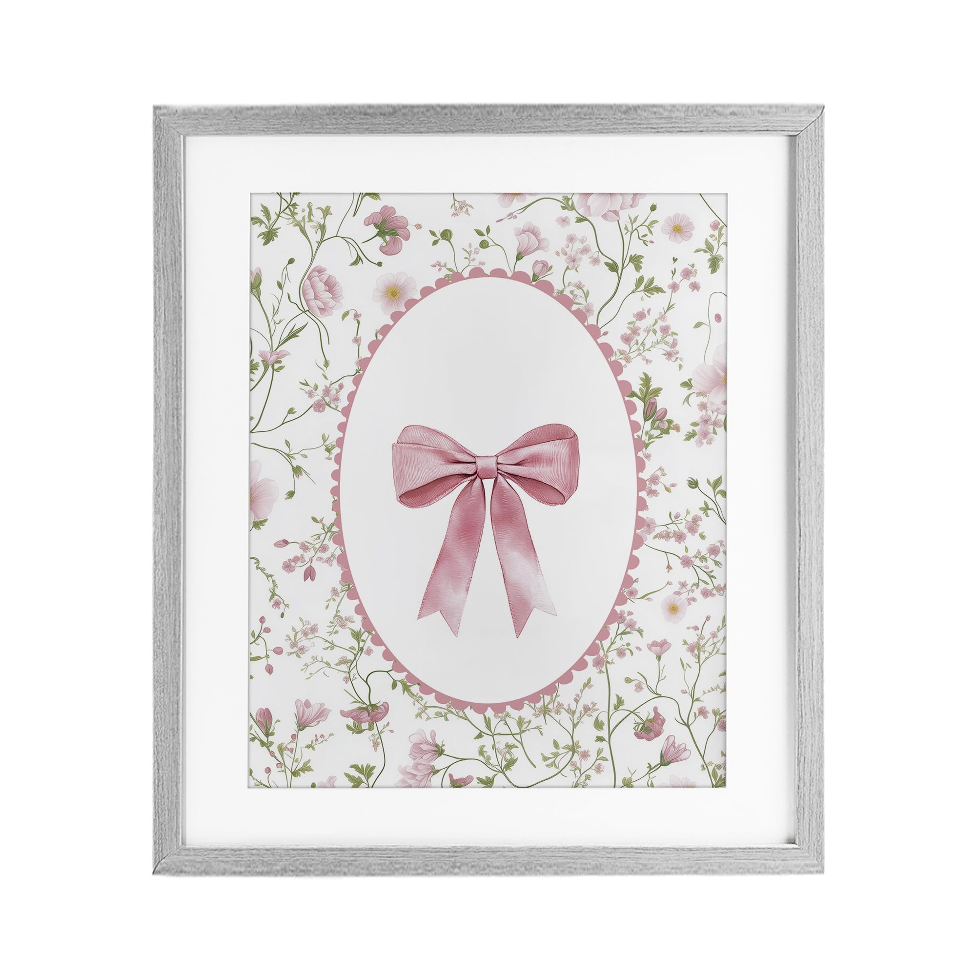 Affiche florale au nœud délicat pour sublimer la décoration d'un salon ou d'une chambre