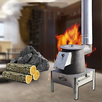 Amazon.co.jp: 純鋳鉄 石炭火 薪ストーブ 無煙鋳鉄 調理用コンロ