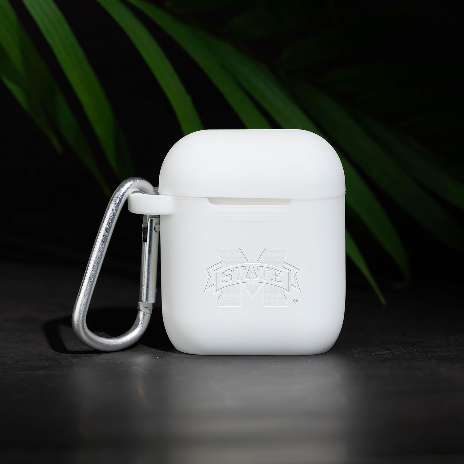 AFFINITY BANDS Mississippi State Bulldogs Engraved Silicone Combo Package Compatible with Apple Watch and AirPods Gen 1 & 2 (38/40/41mm (42mm Series 11) White)