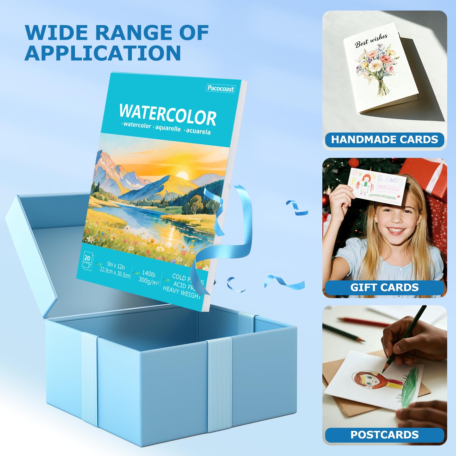 Pacocoast Watercolor Paper Pad - Teal -7