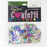 Vista 2 de Confeti Número 21 Multicolores - Paquete al por menor #7217 QS0