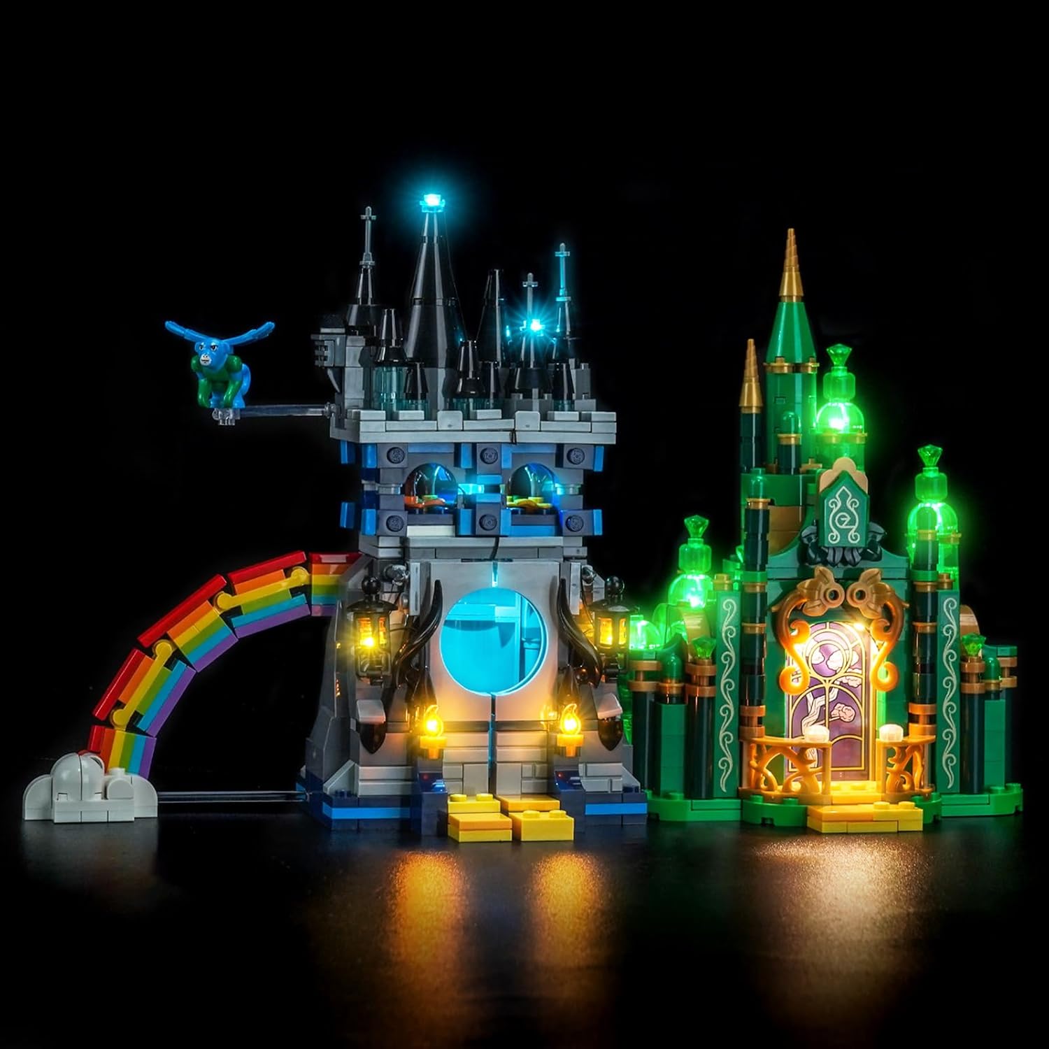 Upgraded Led Light Kit Compatible with Lego Wicked Emerald City & Kiamo Ko Castle Building Set, Lights Decoration Compatible with Lego 75689 (Model Not Included)