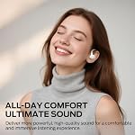 Monster N-Lite 216 Wireless Earbuds, Sports Ear Buds with Earhooks, ENC Noise Cancelling Mic,IPX6 Waterproof. Bluetooth 6.0 Headphones Stereo Bass Ear Buds 48H Playtime with LED Display White