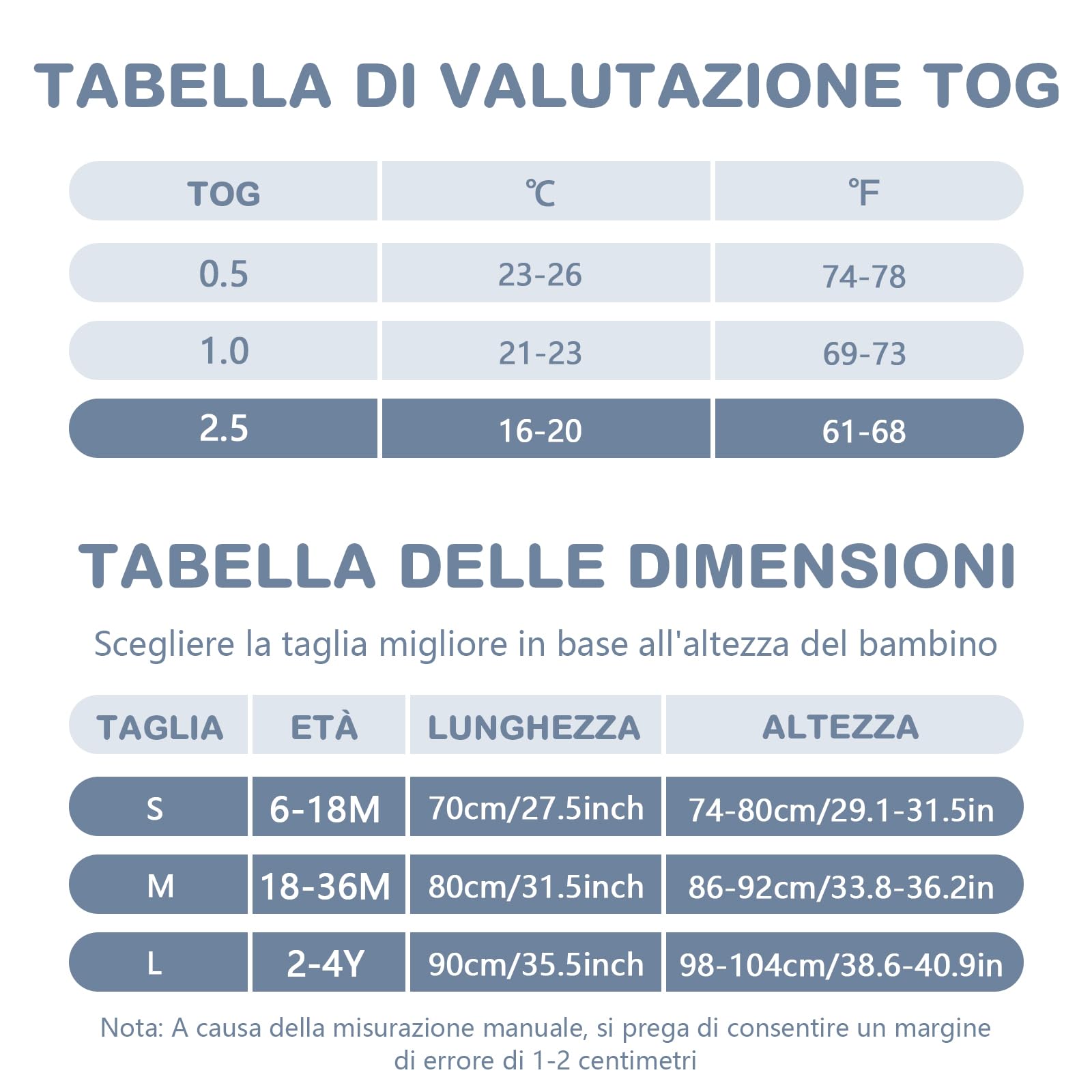 Mosebears Sacco a Pelo per Bambini Tutto l'Anno 2.5 Tog 100% Cotone Organico Varie Dimensioni Autunno Inverno Coperta
