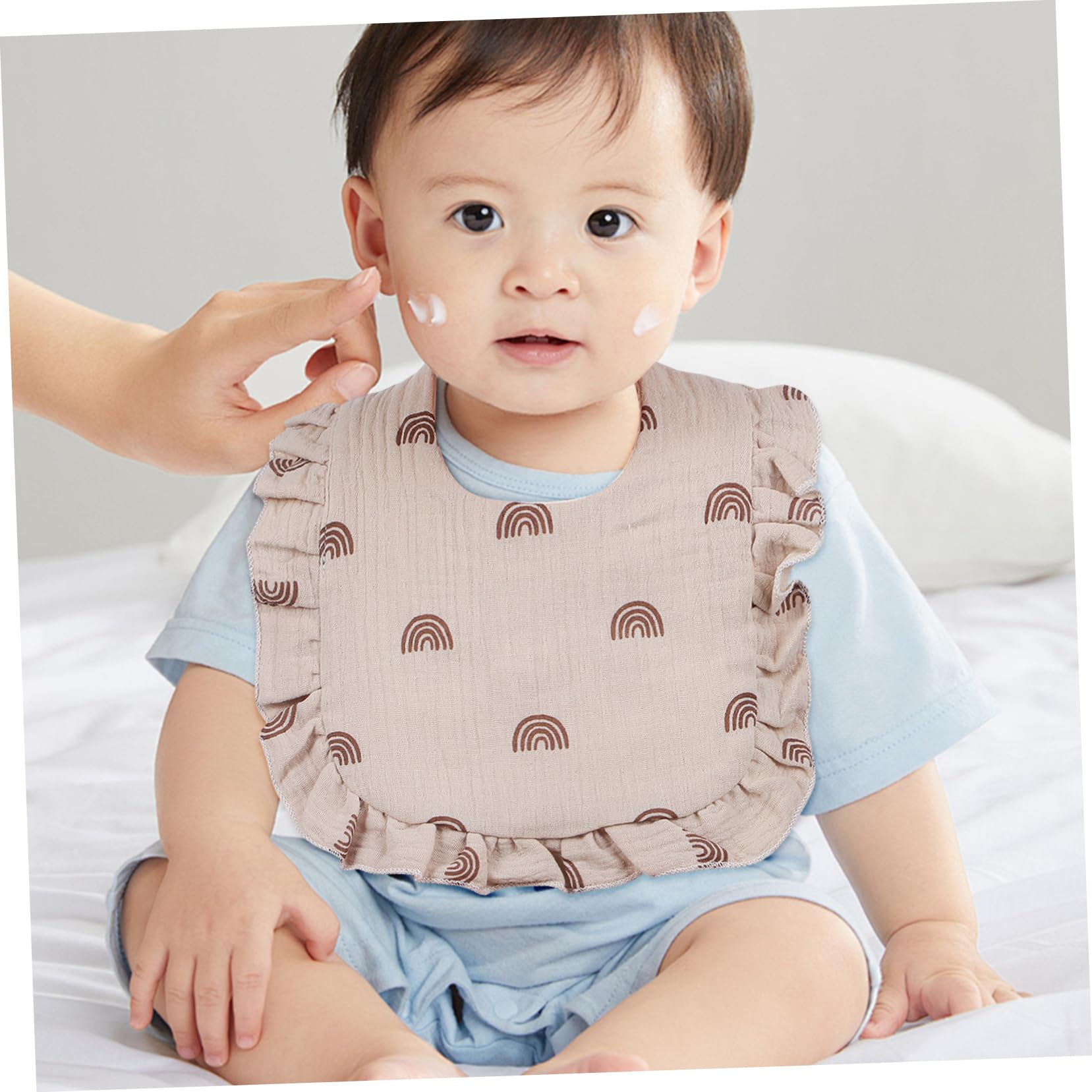 Beaupretty 12 Stück Sabberlätzchen Absorbierende Muslin für Neugeborene Kleinkinder Praktische Designs mit Druckknopfverschluss Waschbar Langlebig
