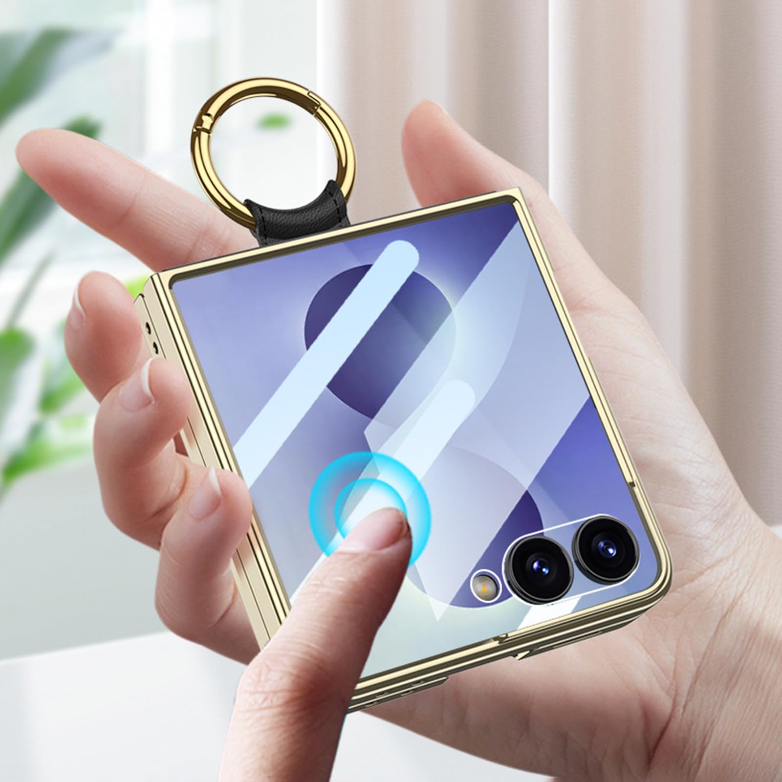 Smukłe etui do Samsung Galaxy Z Flip 8, luksusowa galwanizowana stylowa