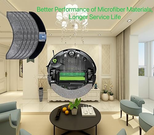 Miniatura 6 de Almohadillas de repuesto para iRobot Roomba Comb0 j7+Plus piezas de aspiradora, accesorios de microfibra para trapeador (6 unidades)