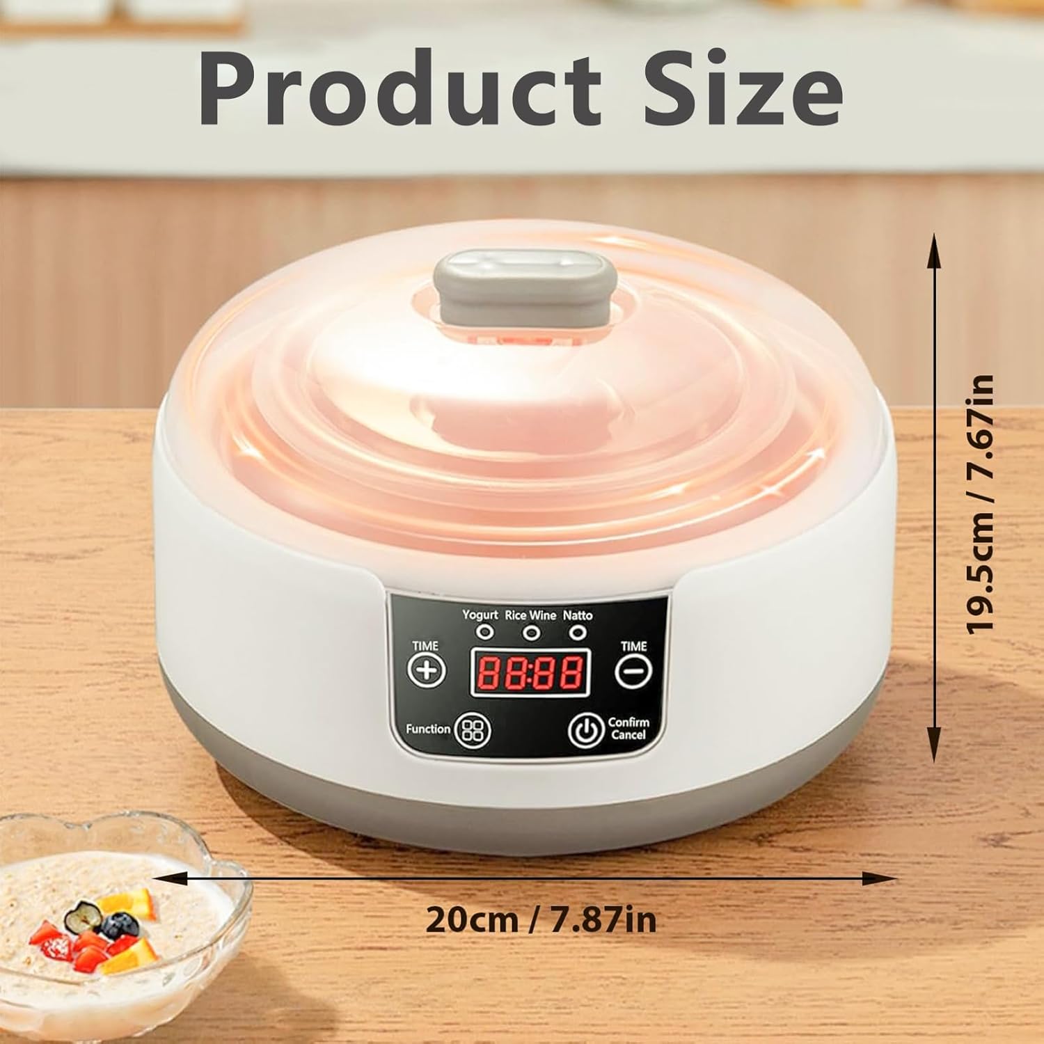 Probiotic Yogurt Maker 36 Hour Temperature Control for Home Make Soft Serve Yogurt Make Base