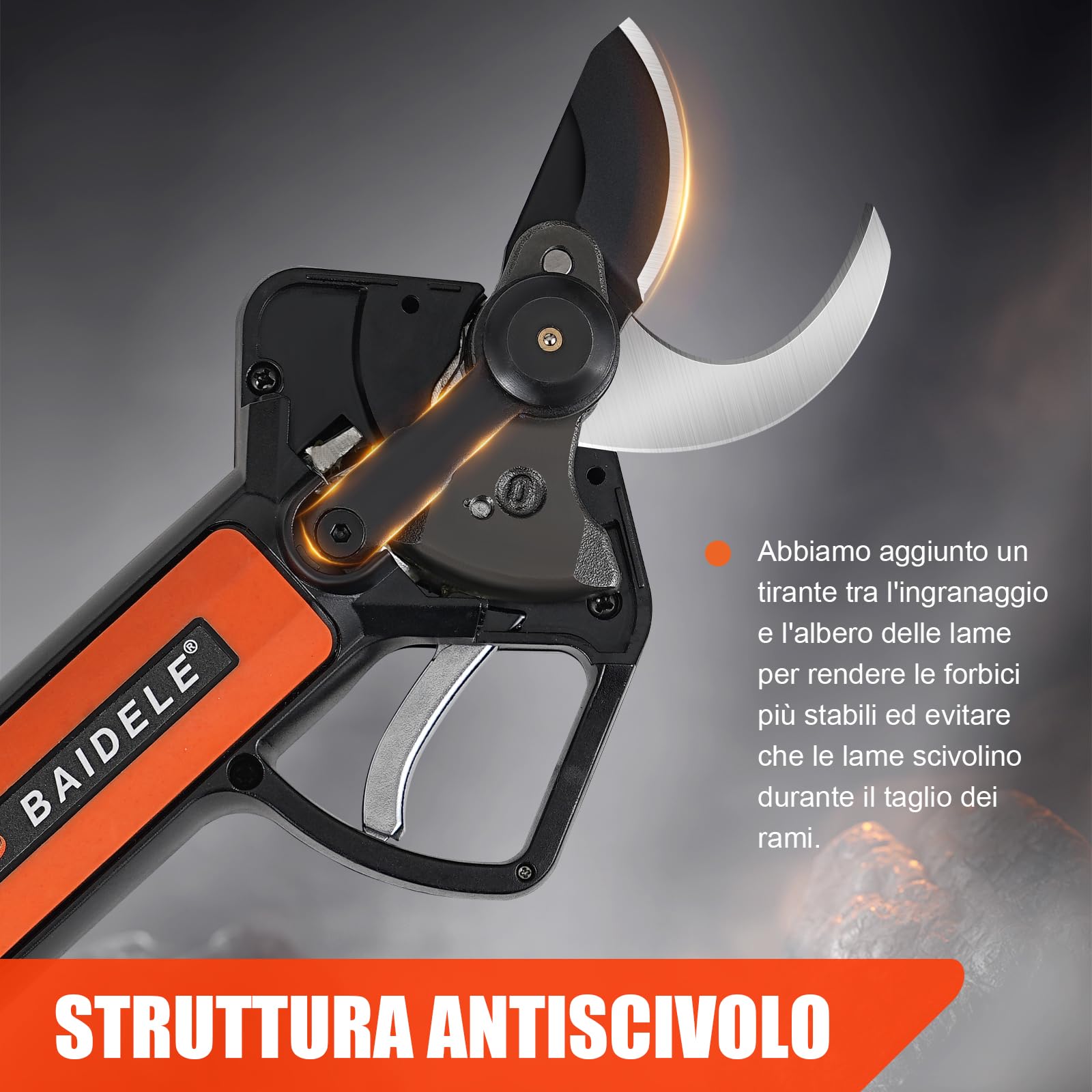 Forbici Potatura a Batteria 32mm, Progressivo Forbice Potatura a Batteria, Dotato di Schermo LCD e 2 x 2,6 AH Batterie Al Litio, 8-10 Ore Lavorative, Adatto a Negozi di Fiori, Frutteti e Giardini
