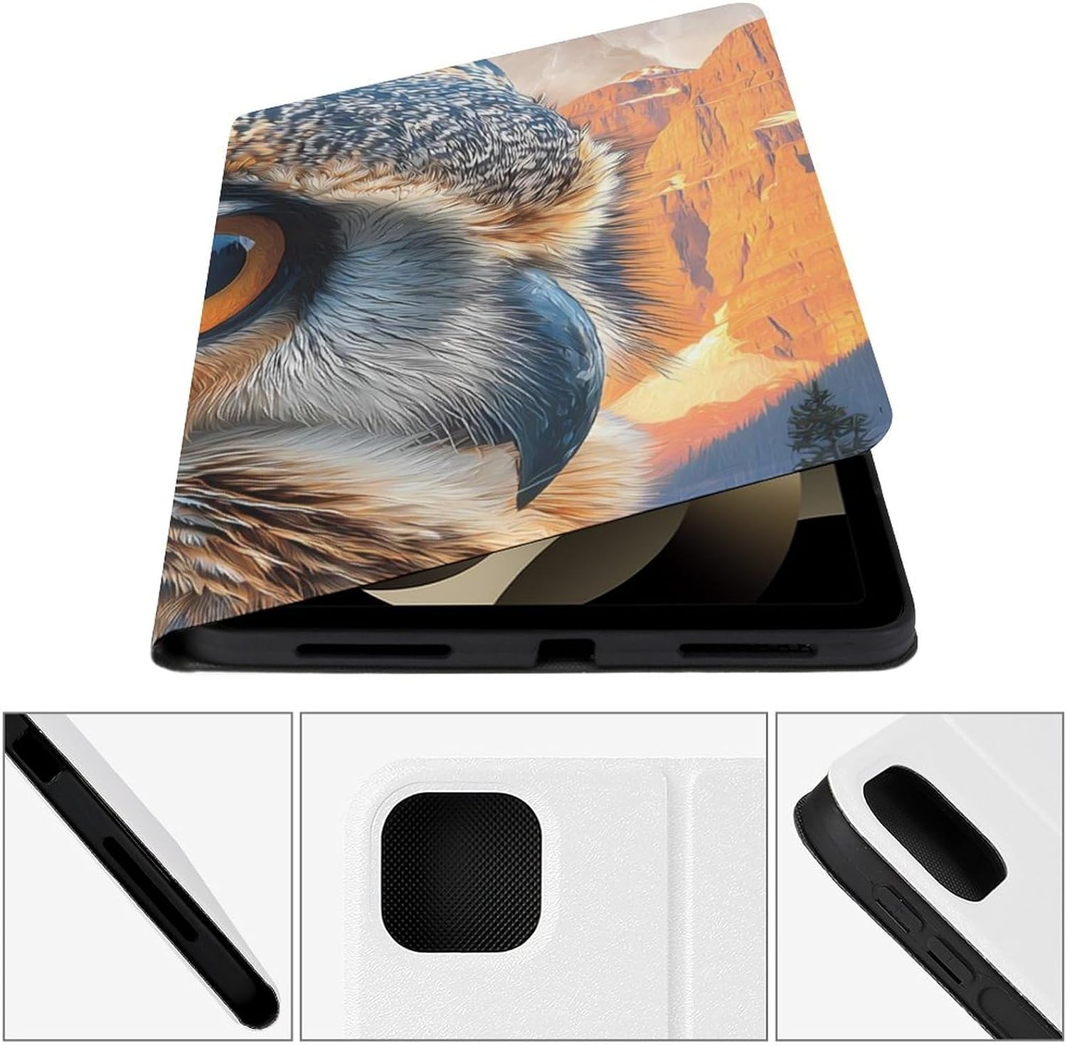Owl Forests Mountains River Sunset Slim Compatible with IPAD Pro 2020/2020 AIR 4/Pro 2021/Air5 Case Shockproof Waterproof Protective Cover Stand image 3