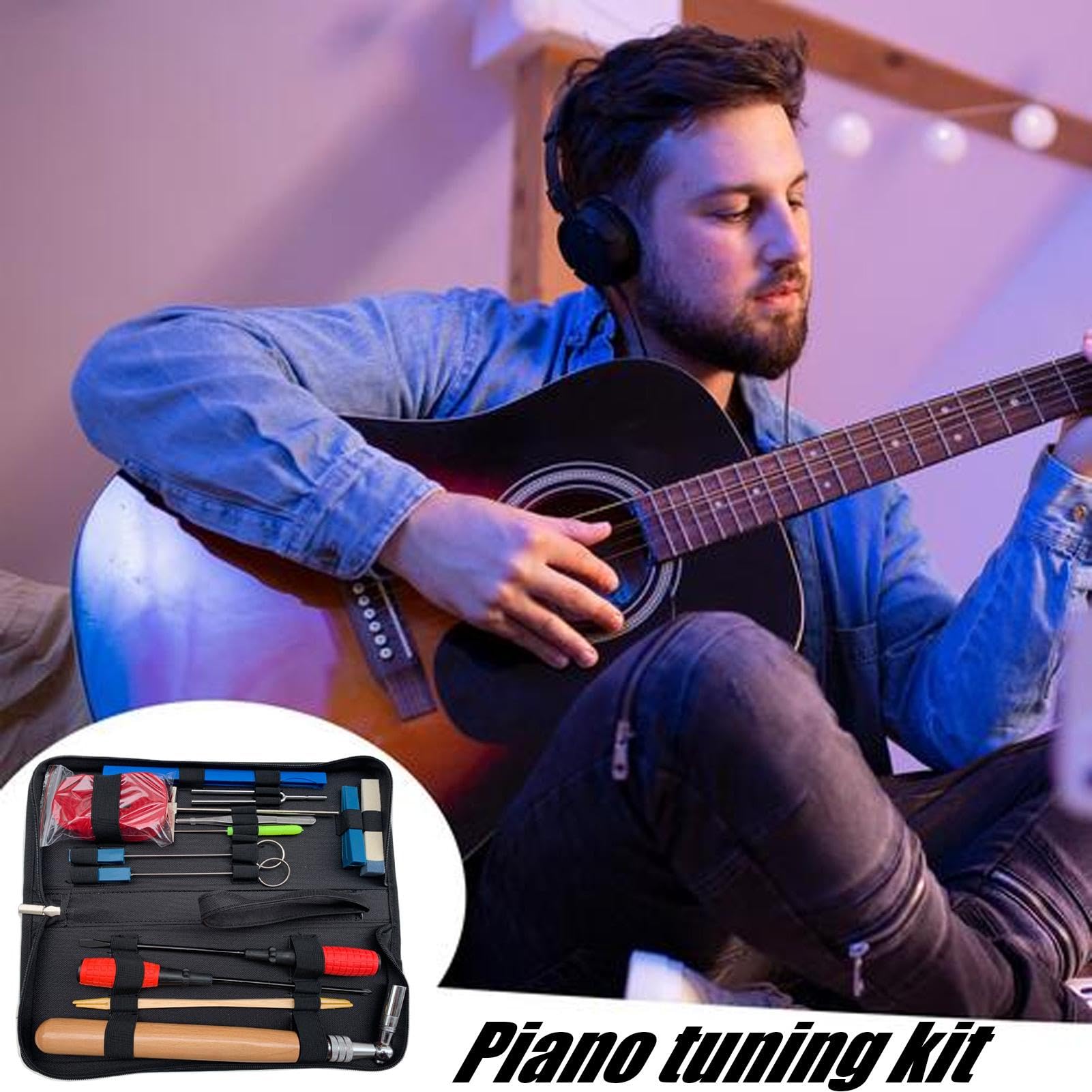 Kit de afinación de piano,Kit de afinador de piano Kit de afinación de | Herramientas para afinar pianos, de llave para