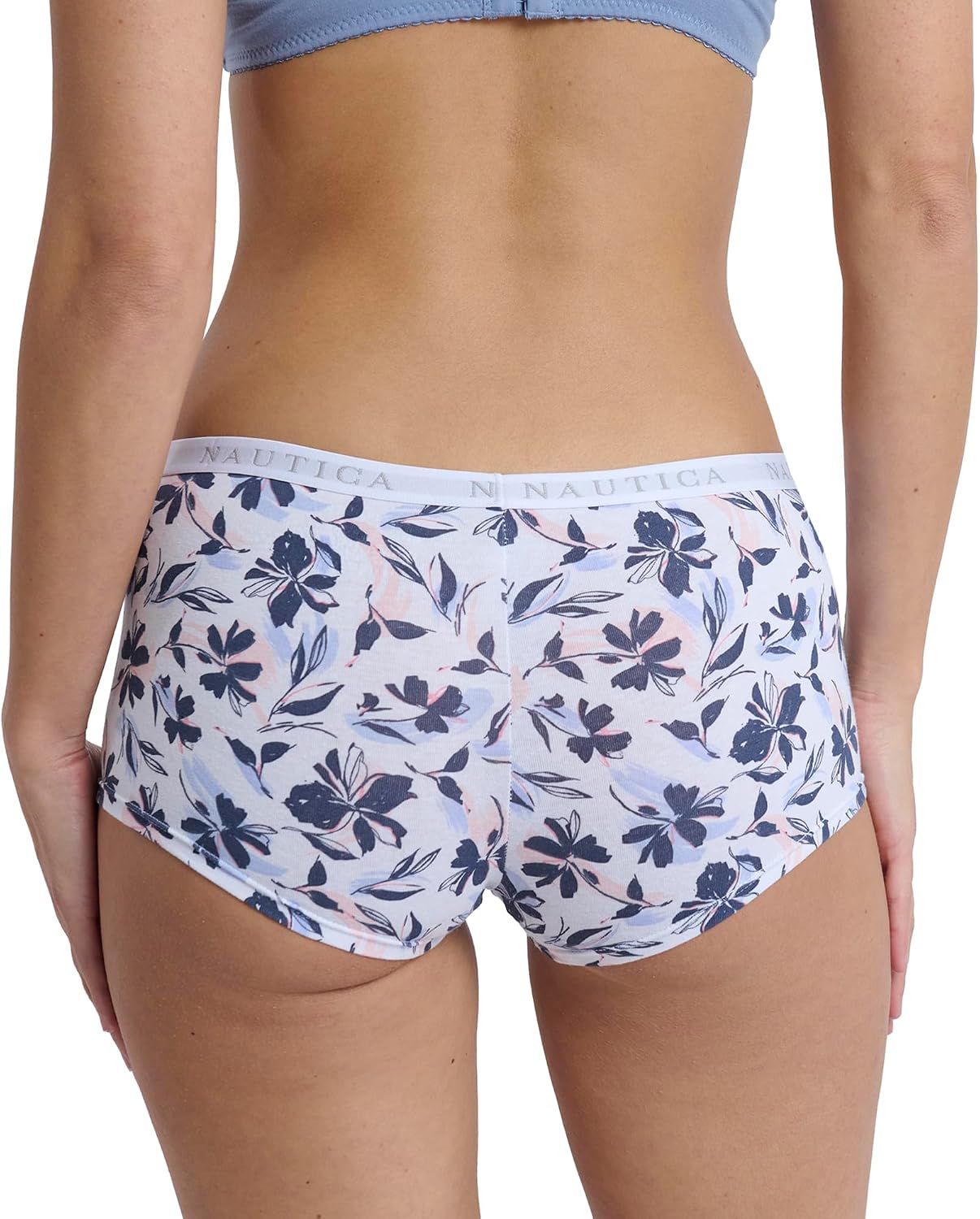 Nautica Women's Cotton Boyshort Underwear Set, 5-Pack