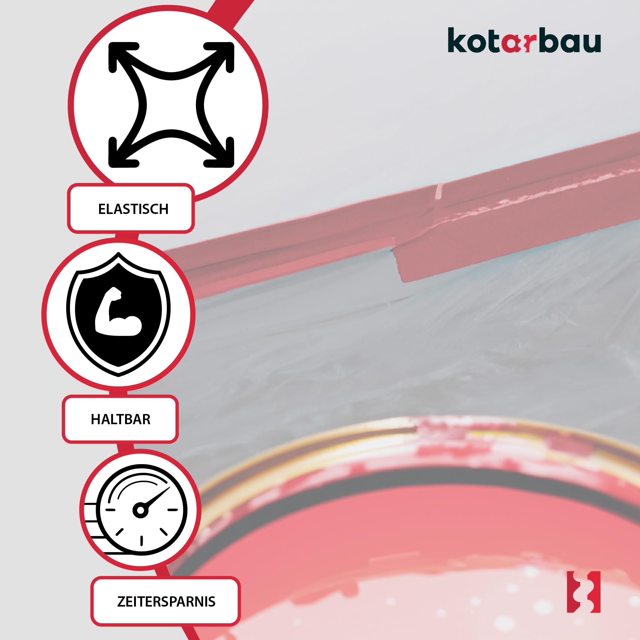 KOTARBAU® 50er Set Malerfolie - Abdeckfolie - 4 x 5 m - Malervlies - Abdeckplane - Robust - Bauschutzfolie - Grau - Dicke Malerfolie