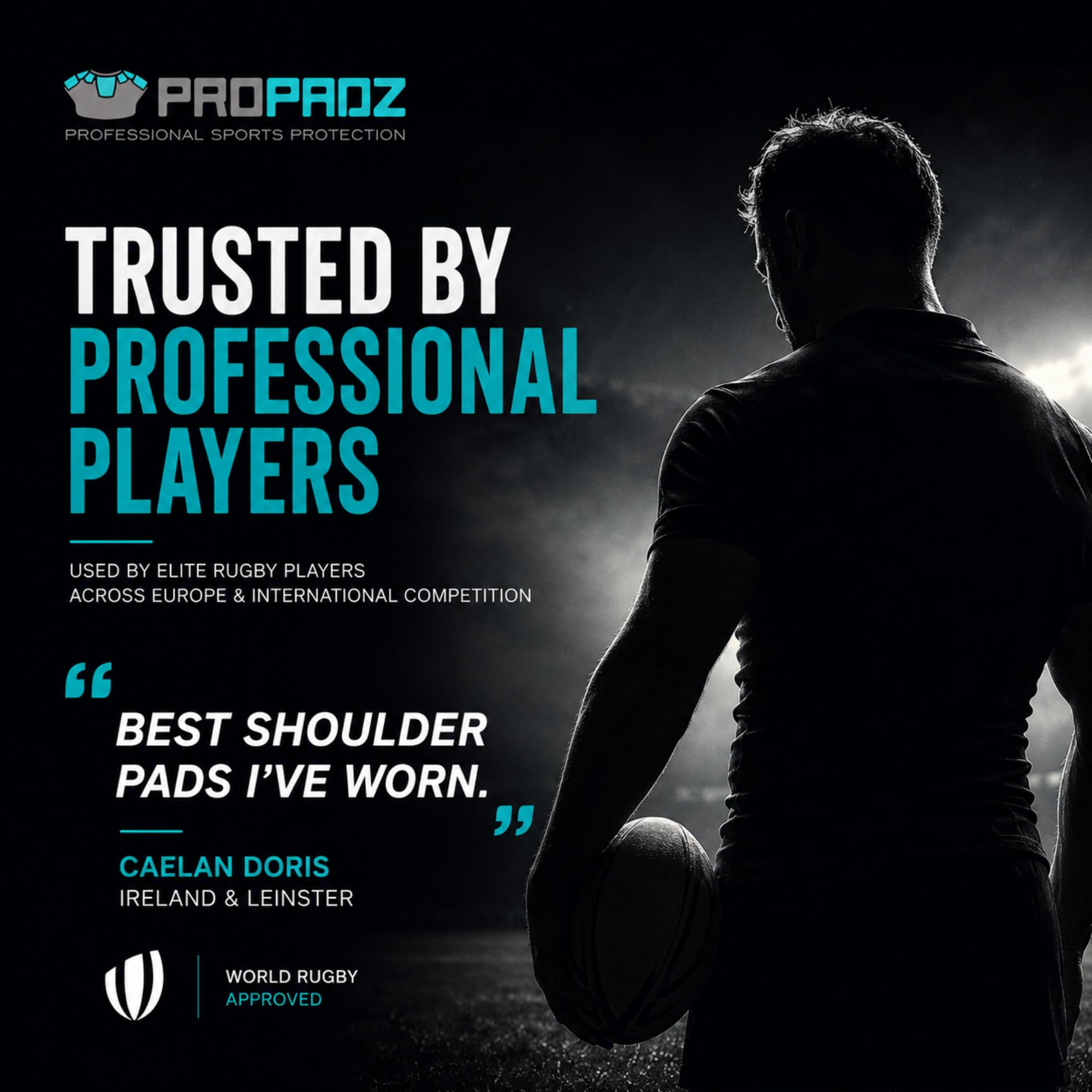 PROPADZ AC Shoulder Protection Vest – AC Joint Recovery & Impact Relief for Rugby Players – Includes Vest + 2 Gel Pads – Designed for Injury Prevention & Shoulder Support