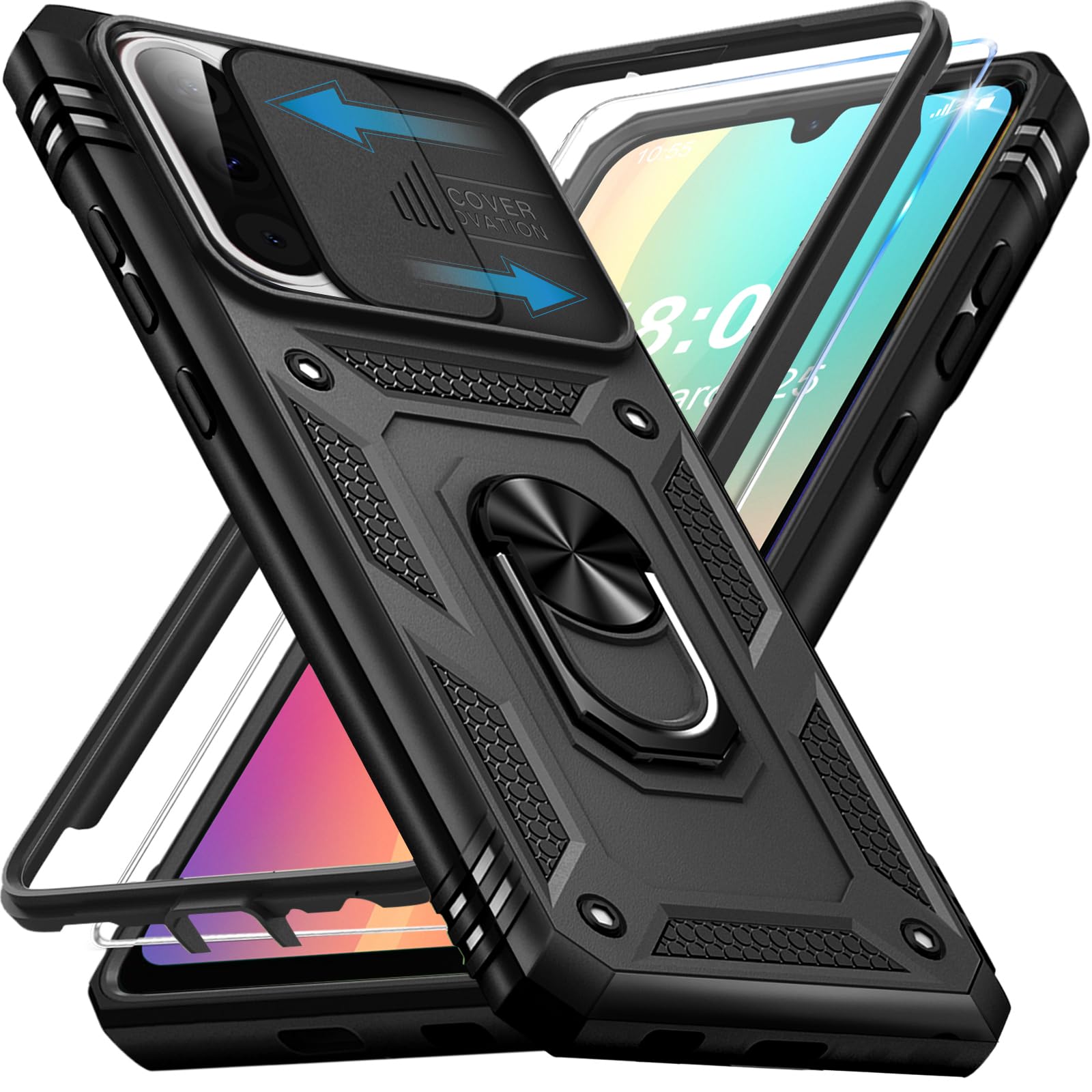Giyer für Samsung Galaxy A51/A52/A53/A54/A55/A56/A57/A13/A17/A33/A34/A35/A36/A37 Hülle mit Schutzfolie